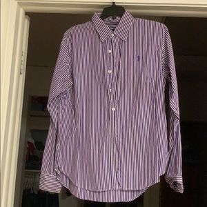 Purple long sleeve Polo Button-Up